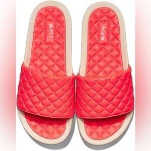 651.666. NEW SIZE W/10/11 APL Quilted Slide Mule in Coral